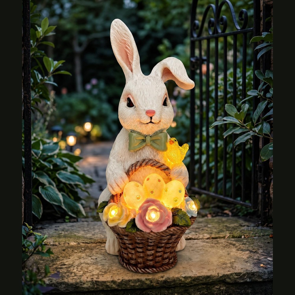 b0d3yfdsf4 8 Solar Garden Statues Outdoor Decor, LED Animal Figurine Lights for Patio Lawn & Balcony